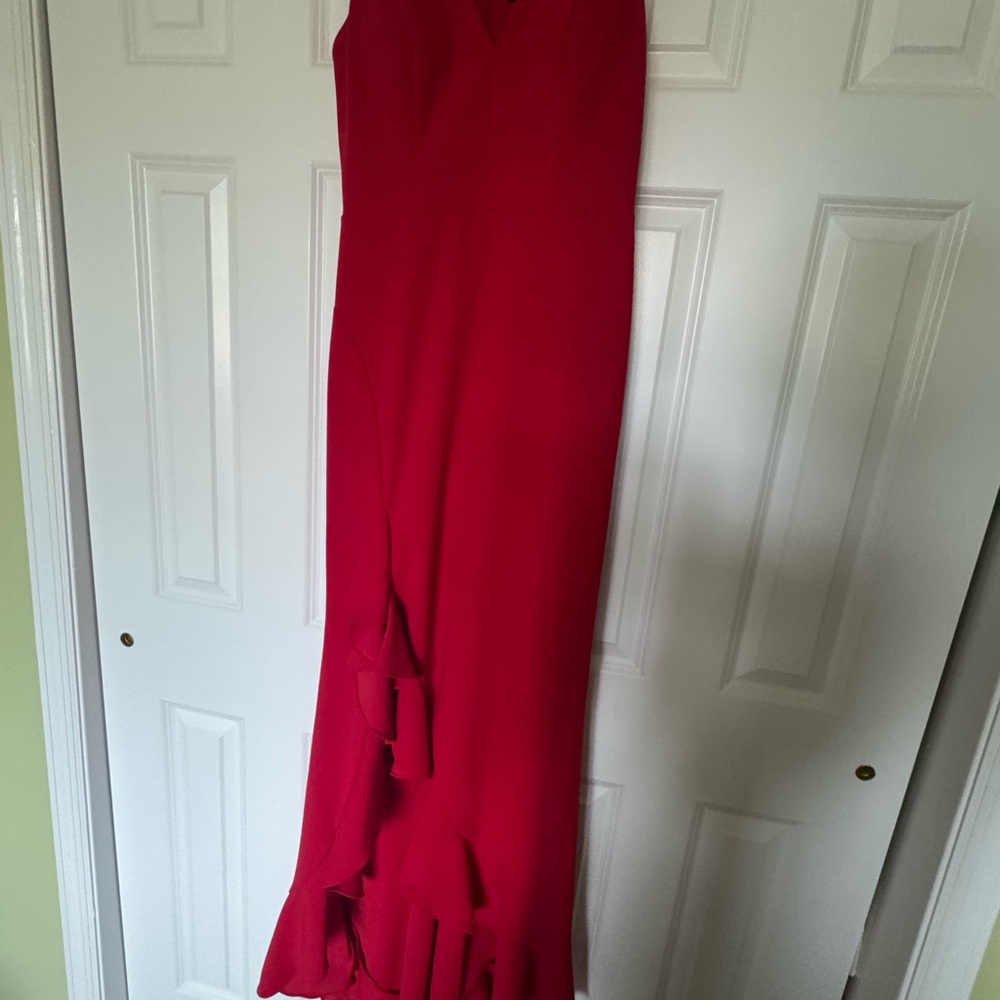 Betsy & Adam Red High Low Dress
